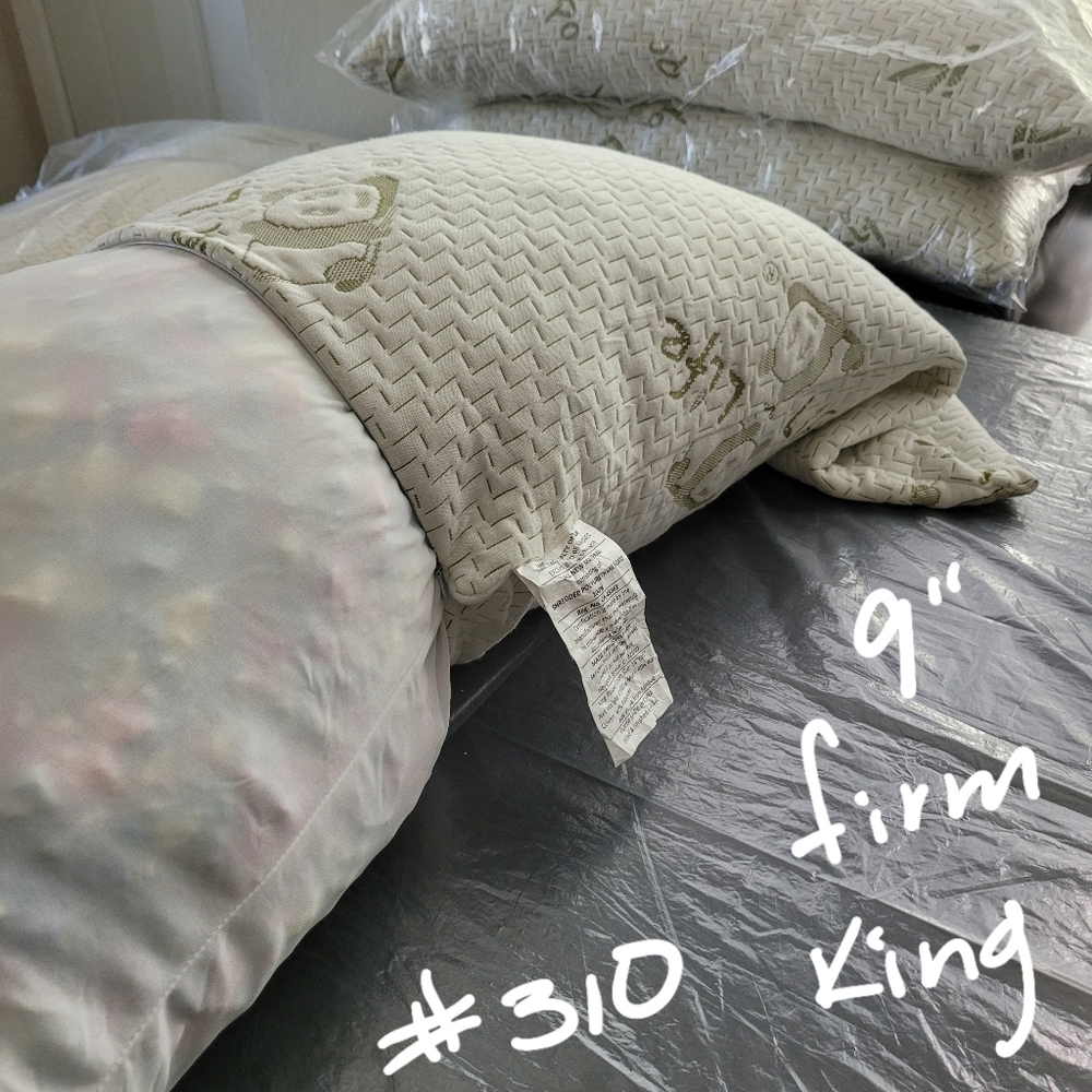 Bamboo #310 Jumbo King Pillow 9" Thick Firm Shredded Memory Foam Costco - Picture 8 of 15